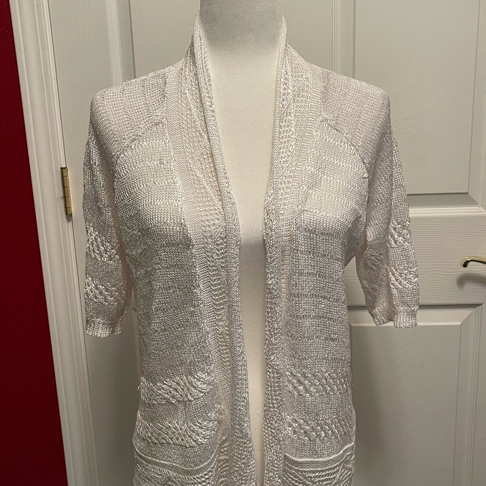 Elegant Lacey White Women's Sweater